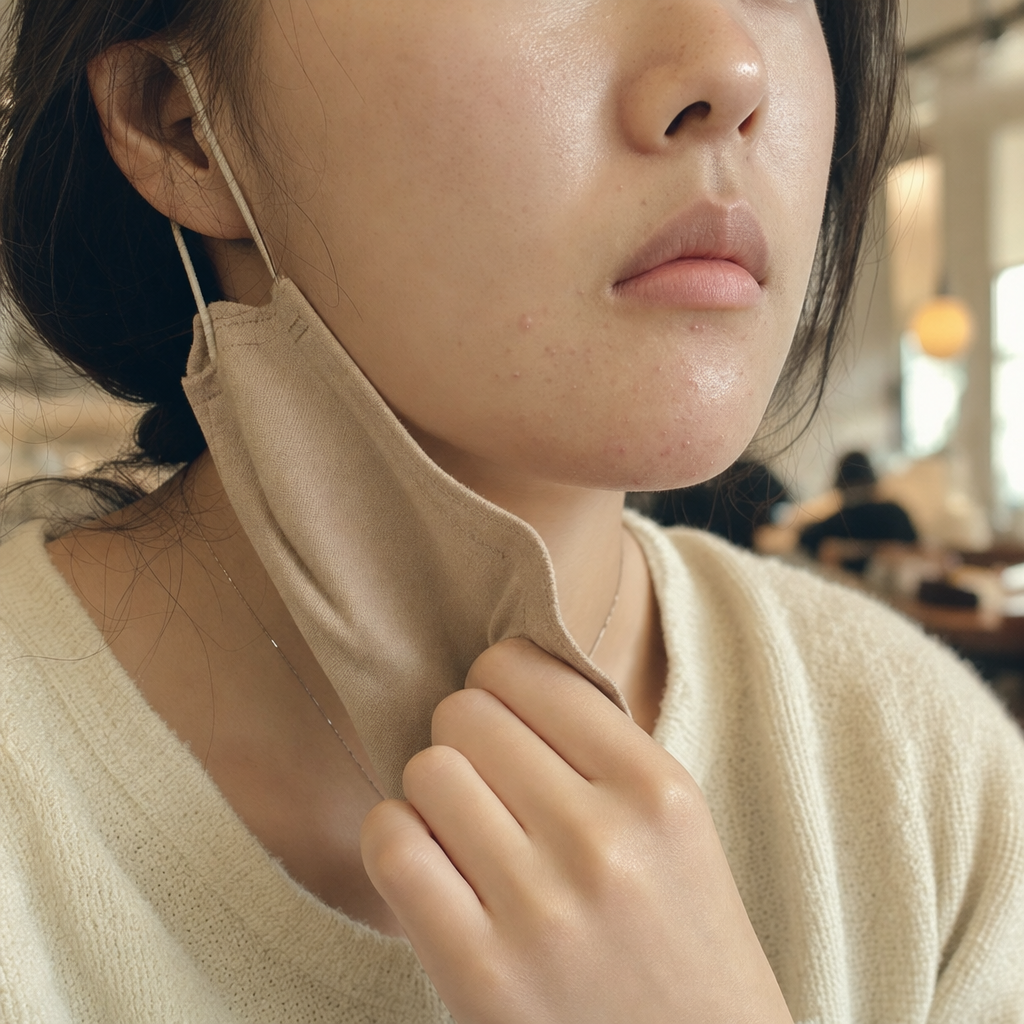 口罩底下