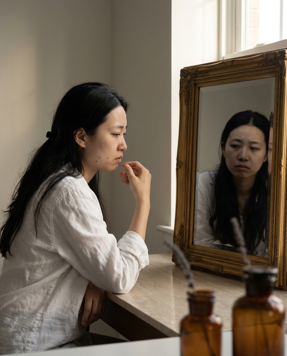 鏡子前的靜默時刻